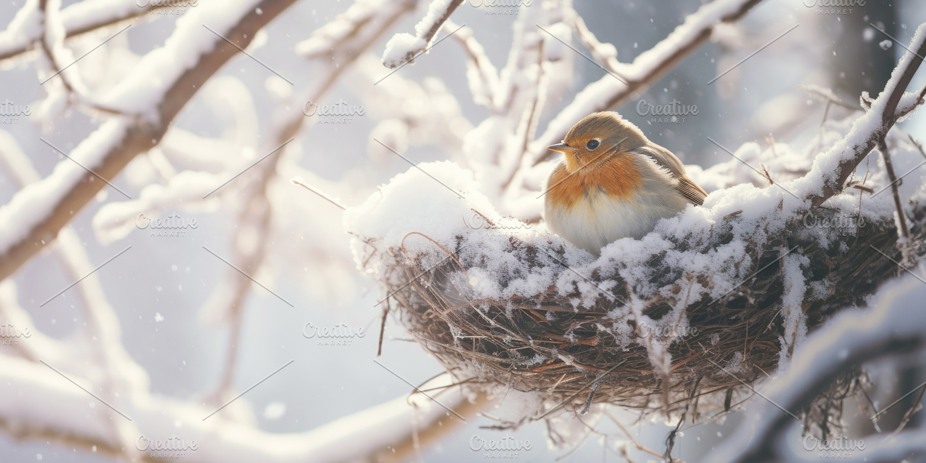 European Robin in Winter, a Nature Photo by Iconogenic