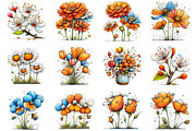 Spring Flower Clipart Bundle, an Illustration by OK Design (Thumbnail 3 of 6)