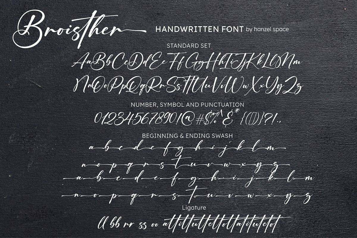Broisther Handwritten Font, a Script Font by HanzelSpace Studio (Photo 14 of 14)