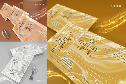 Elegant Gift Certificate, a Business Card Template by Aarley Kaiven