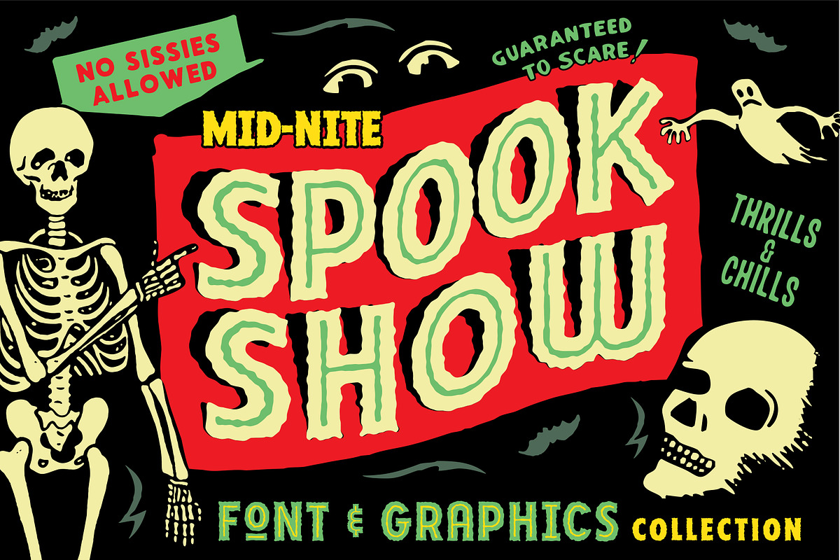Spook Show Poster Font & Art Bundle, a Font by Paper Moon Graphic Supply (Photo 1 of 15)