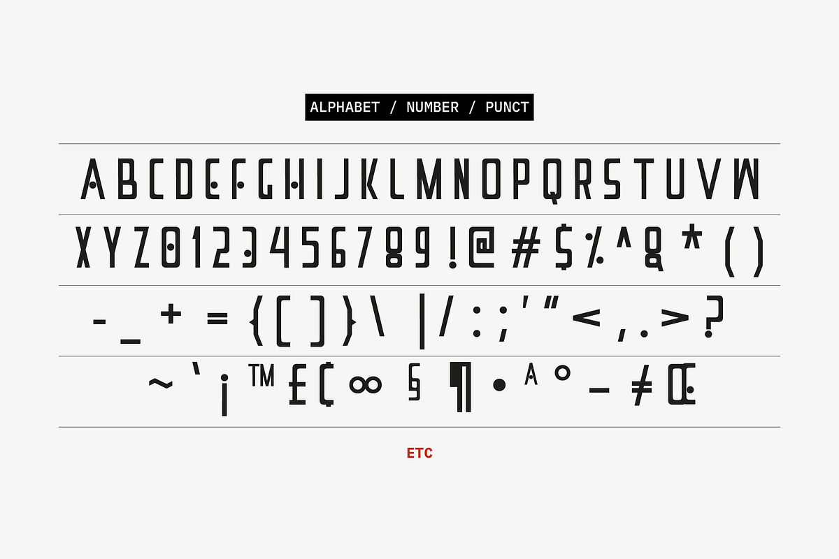 Four Zero Futuristic Typeface, a Sans Serif Font by Sundaylab (Photo 2 of 7)