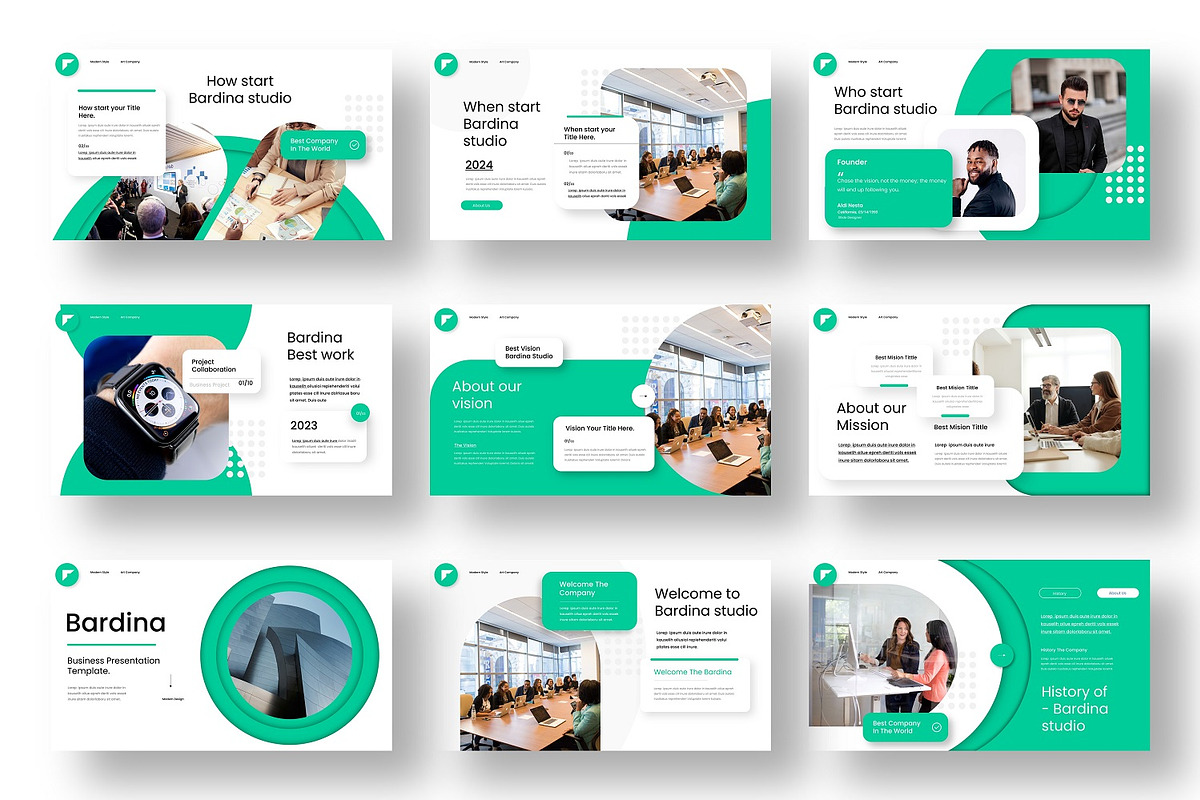 Bardina – Business PowerPoint, a Presentation Template by Dens Creative Studio (Photo 2 of 6)