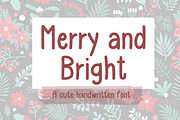 Merry & Bright Cute Handwritten Font, a Font by Lalava Studio (Thumbnail 1 of 7)