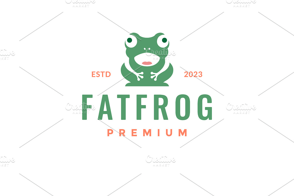green frog amphibian mascot logo, a Branding & Logo Template by devastd