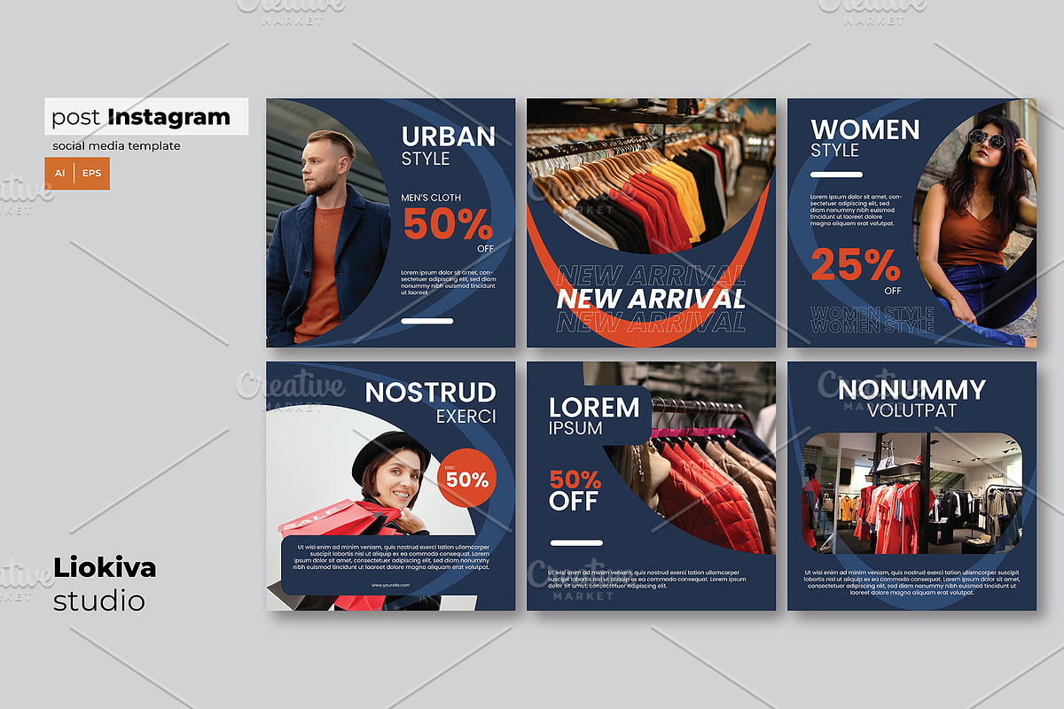 Urban Style Instagram Post, a Social Media Template by LIOKIVA Studio