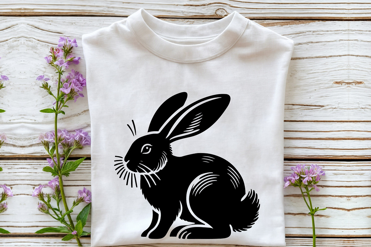 Easter Bunny SVG Silhouette Vector B, an Illustration by Rose Art (Photo 4 of 5)