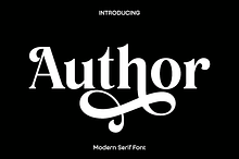 Author - Modern Serif Font