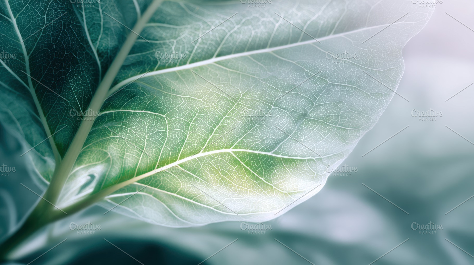 Close-up of a vibrant green leaf, a Photo by Beautiful things