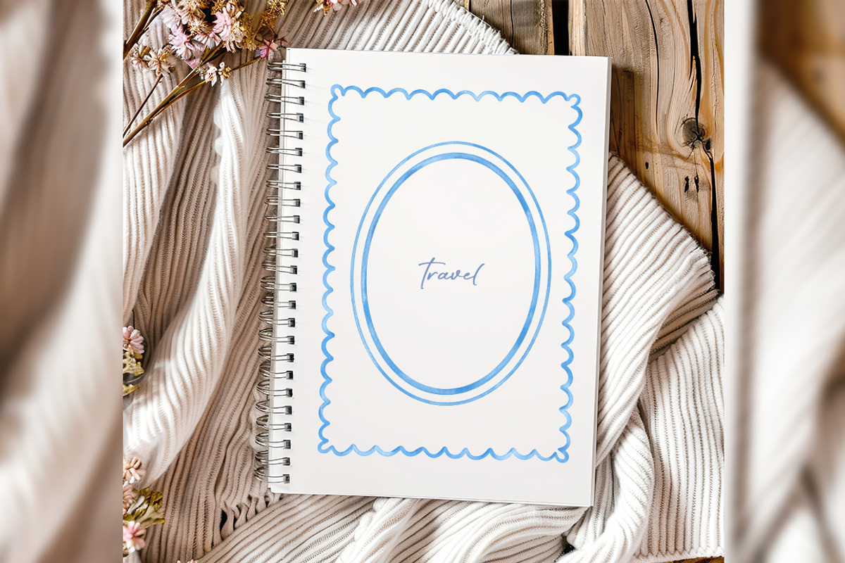 Watercolor Blue Frames Clipart, an Object Graphic by SvetaArtStore (Photo 6 of 8)