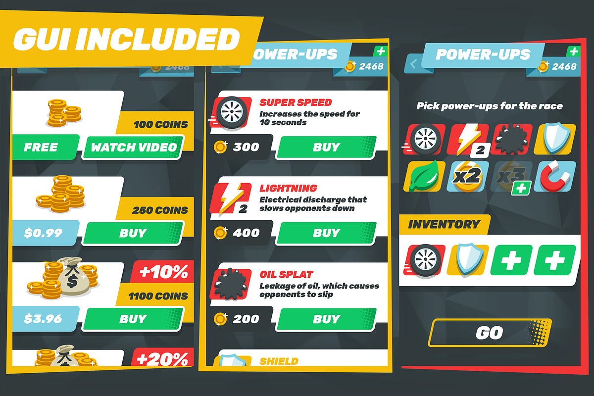 Game Assets for 2 Cars Racing, an Illustration by wowu (Photo 5 of 9)