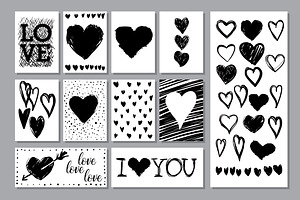 Love hearts textures