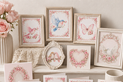 Pink Rose Watercolor frames, a Decorative Illustration by HeavensStar (Thumbnail 5 of 7)