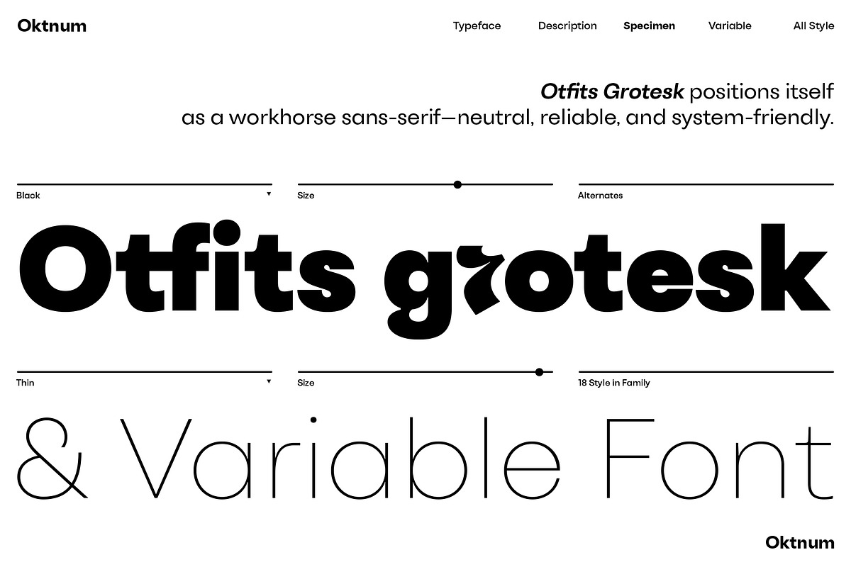 Otfits Grotesk Display, a Sans Serif Font by Oktnum Type Foundry (Photo 1 of 17)