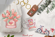 Cute Valentines day Clipart PNG, a Seasonal Illustration by Mespilia (Thumbnail 5 of 5)