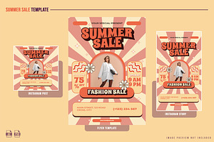 Summer Fashion Sale Template, a Print Template by NOX Labs