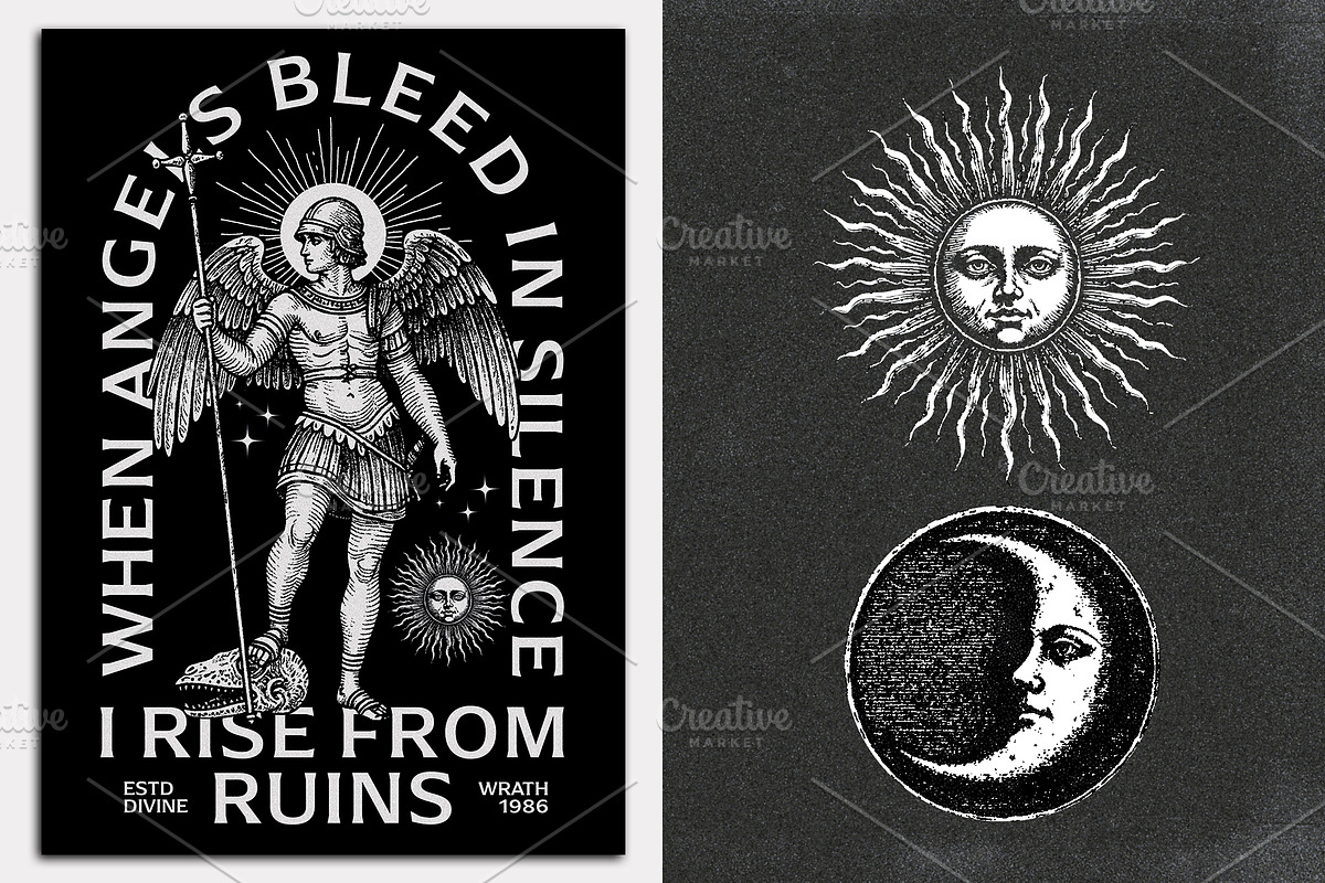 Brutalist Gothic Mystic Poster Set, a Poster Template by Black Cat Studio (Photo 5 of 7)