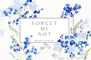Forget-me-not watercolor, an Illustration by Olga Koelsch (Thumbnail 1 of 7)
