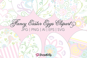 Fancy Easter Eggs Clipart