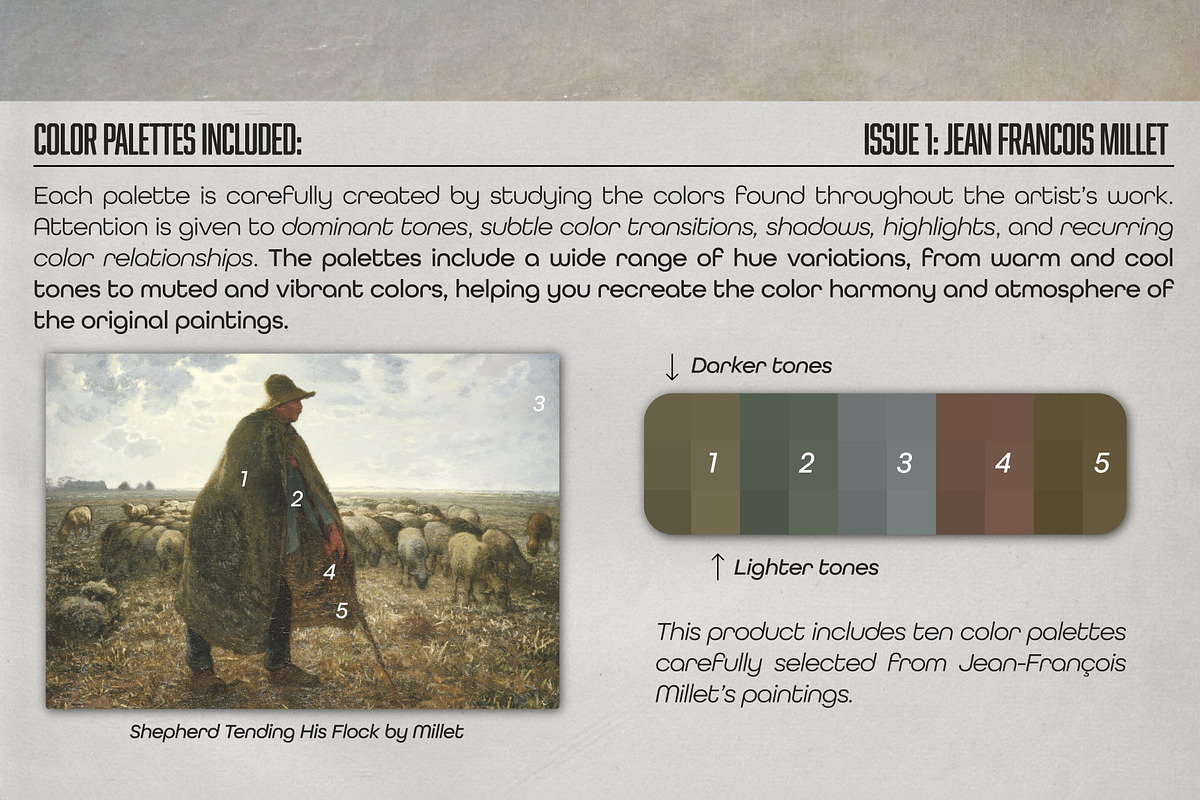 Jean-François Millet Procreate Kit, a Brush Add-On by Digi Life (Photo 6 of 8)