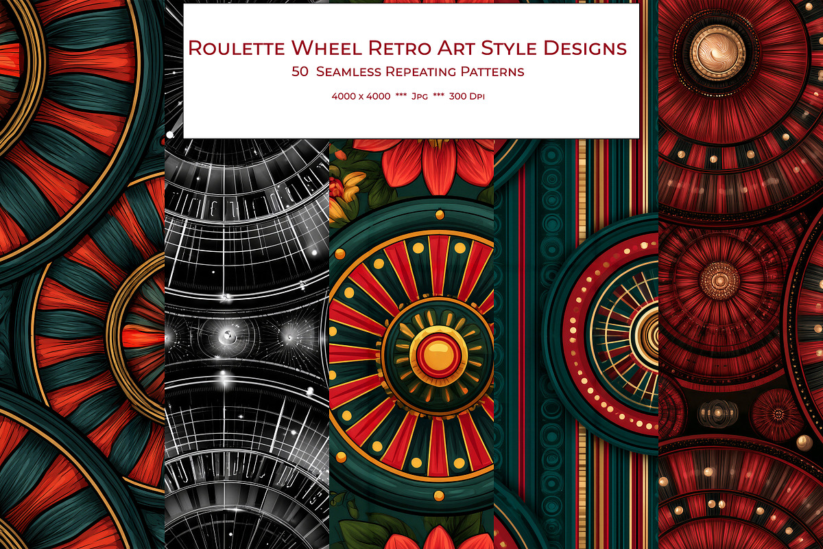 Roulette Wheel Retro Art Styles, a Pattern Graphic by karenfoleyphoto (Photo 1 of 11)