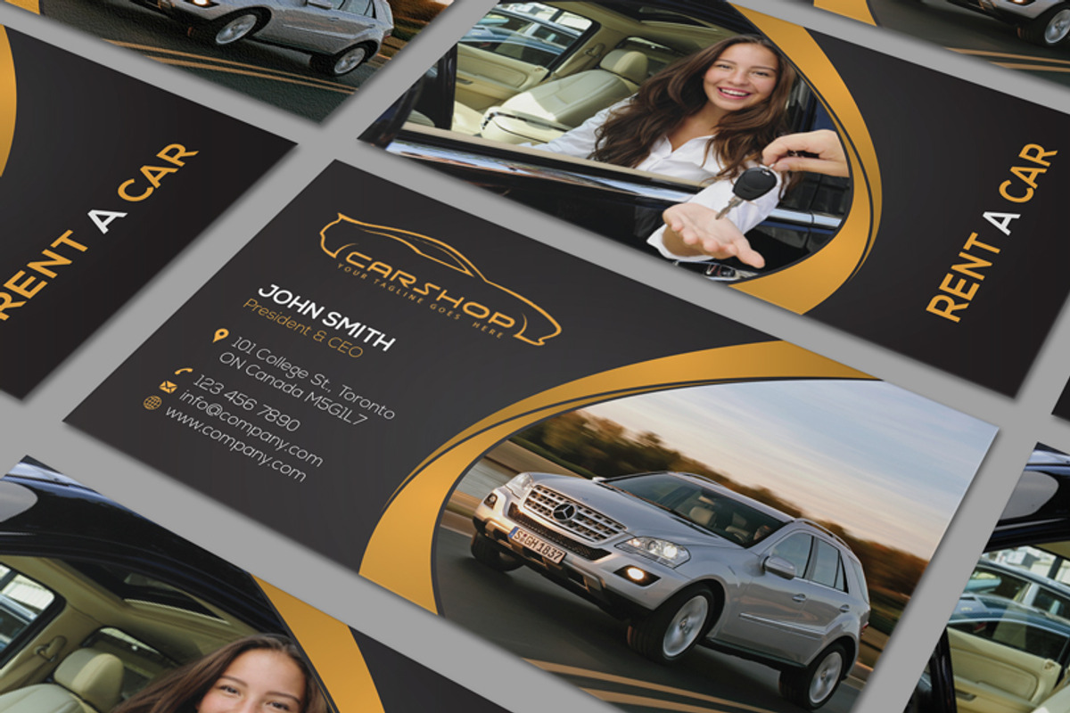 Rent A Car Business Card, a Business Card Template by RQ Designs (Photo 8 of 8)