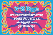 Retrowave Psychedelic Display Font, a Font by Dawnside Graphic (Thumbnail 2 of 9)