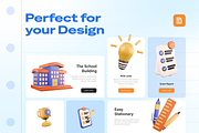 School and Education 3D Icon, an Object 3D Model by Burntilldead (Thumbnail 5 of 7)