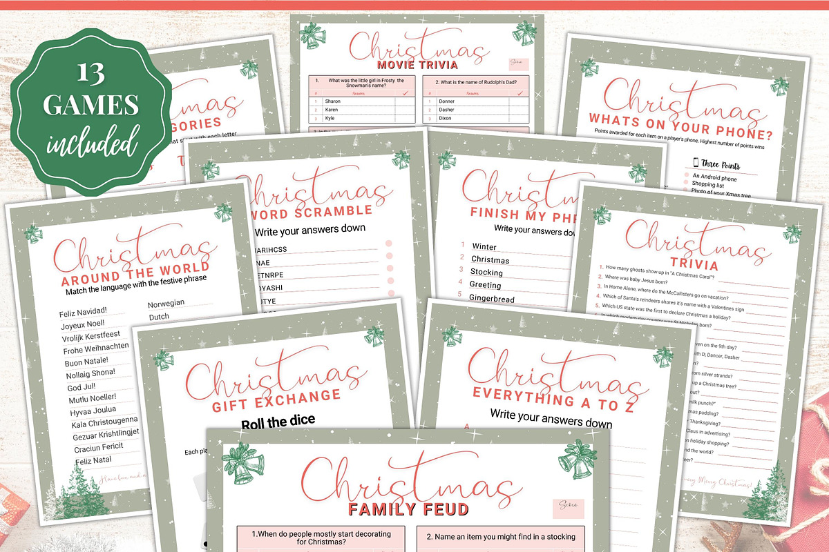 Christmas Games BUNDLE - 13 games!, a Templates & Theme by Templatables (Photo 11 of 11)