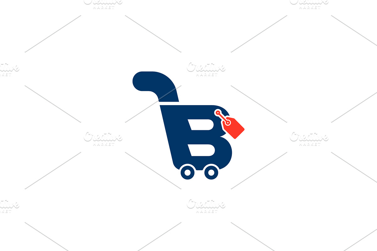 Letter B Cart Logo with Price Tag, a Branding & Logo Template by Design Store (Photo 1 of 2)