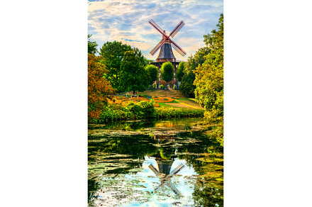 Am Wall Windmill in Bremen, Germany, an Architecture Photo by Leonid Andronov