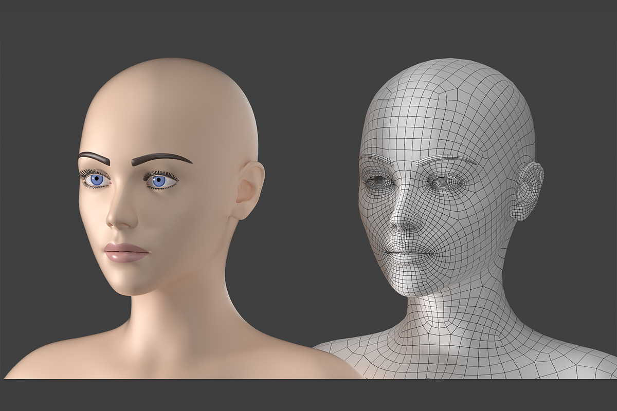 Stylized Female 01 A-Pose Base Mesh, a Characters & Person 3D Model by VK Studio (Photo 10 of 27)