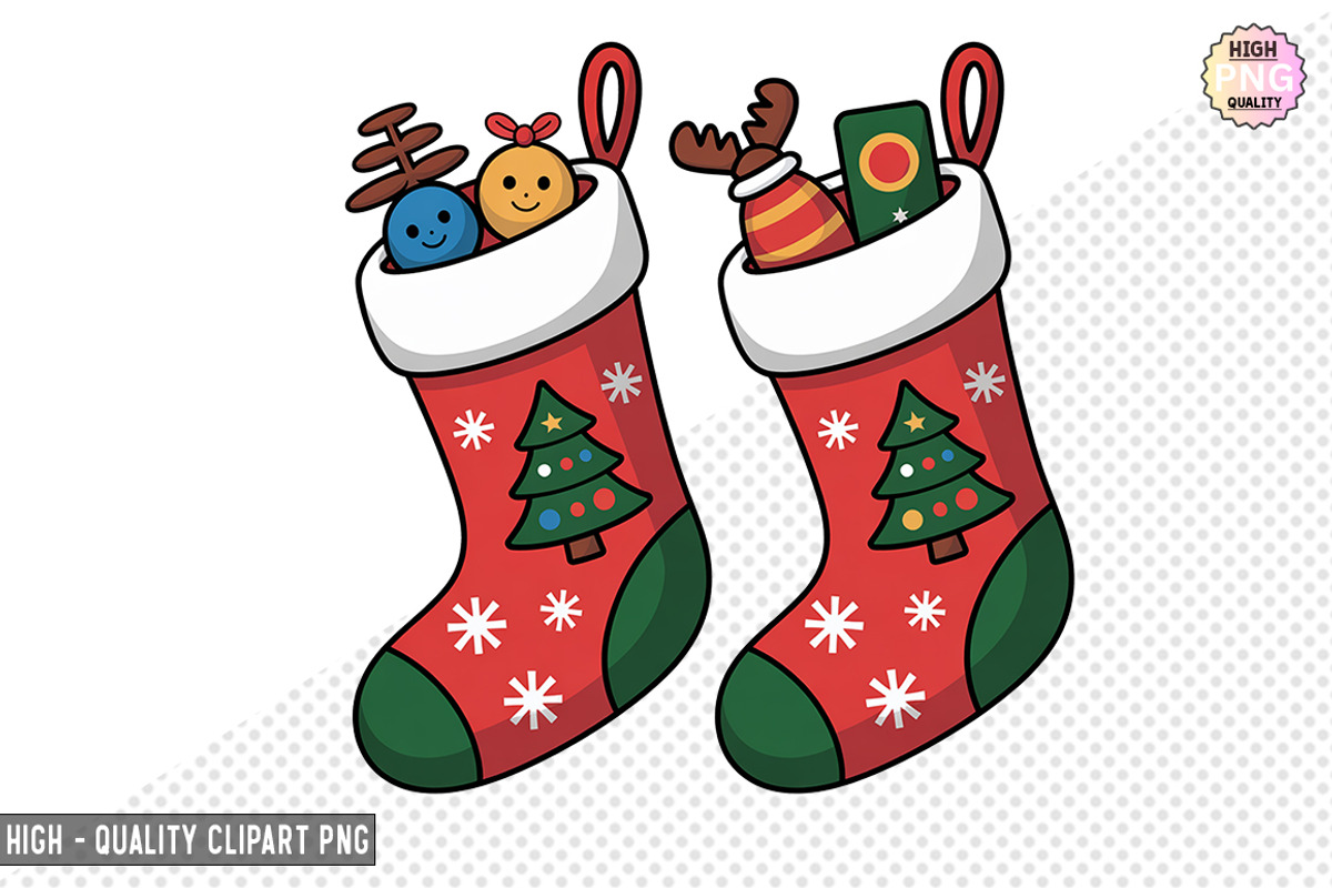 Christmas Stockings Clipart Bundle, a Graphic by crative8112 (Photo 5 of 8)