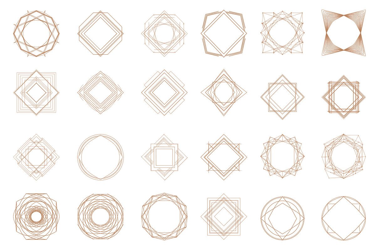 64 Geometric Abstract Frames, a Graphic by Graphicsfuel (Photo 2 of 8)