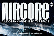 Aircore - A Modern Condensed Sans, a Sans Serif Font by Marvadesign (Thumbnail 1 of 7)