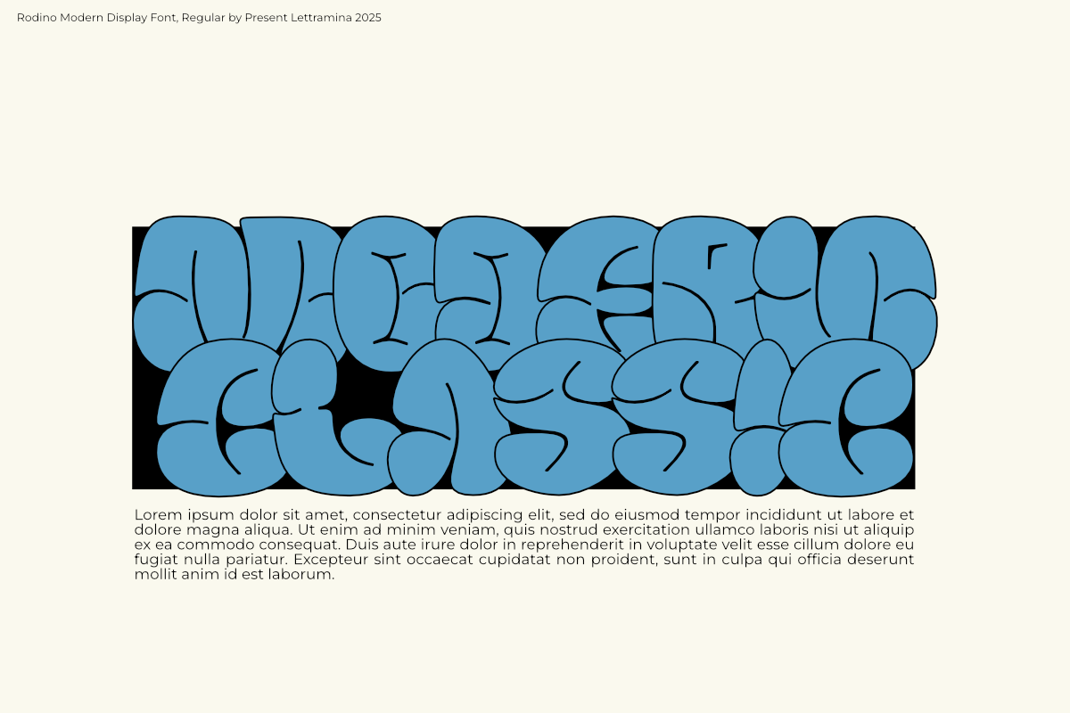 Rodino Bubbly Display Typeface, a Handwritten Font by Lettramina Studio (Photo 2 of 11)