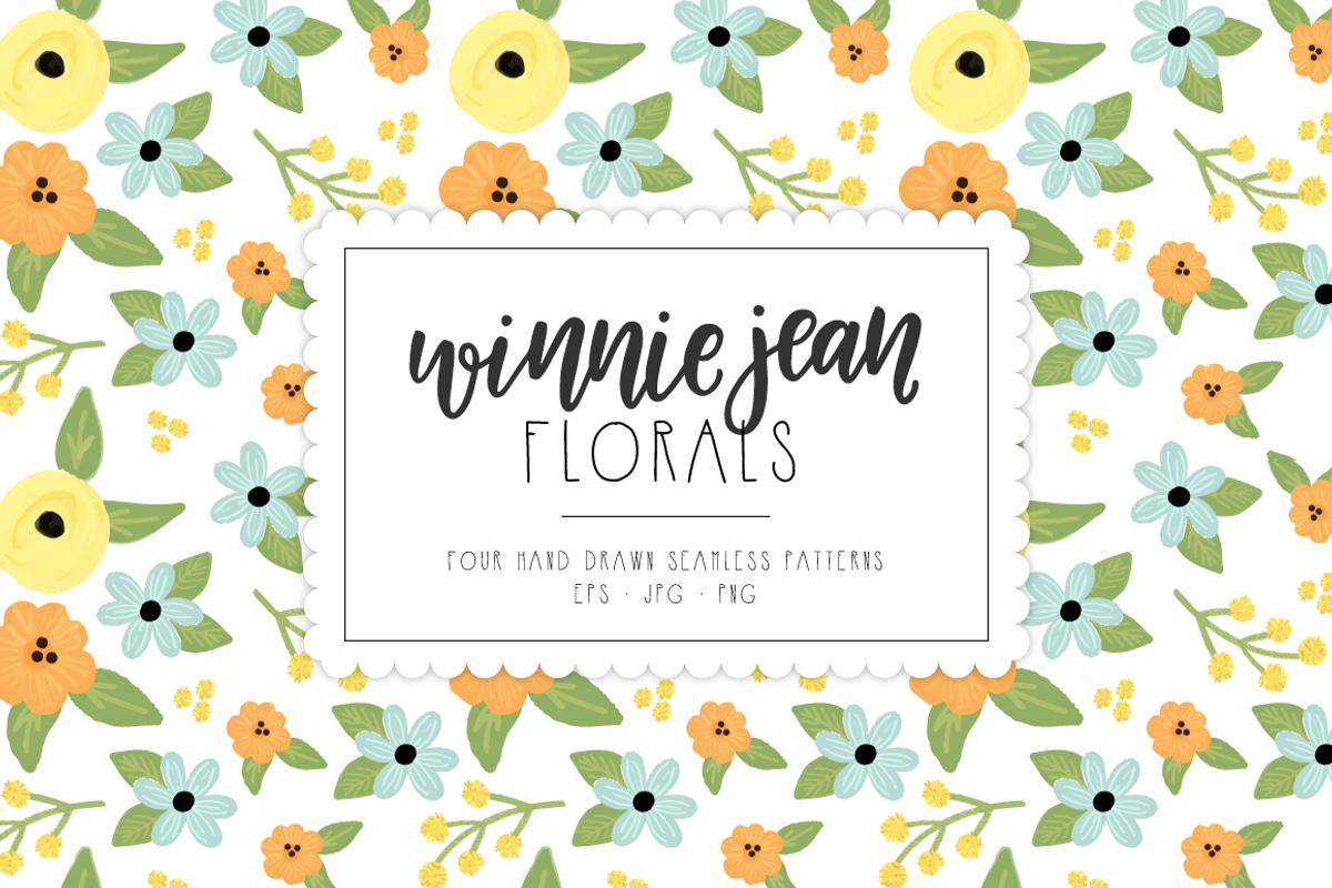 WinnieJean Florals Seamless Patterns, a Pattern Graphic by WinnieJean (Photo 3 of 5)