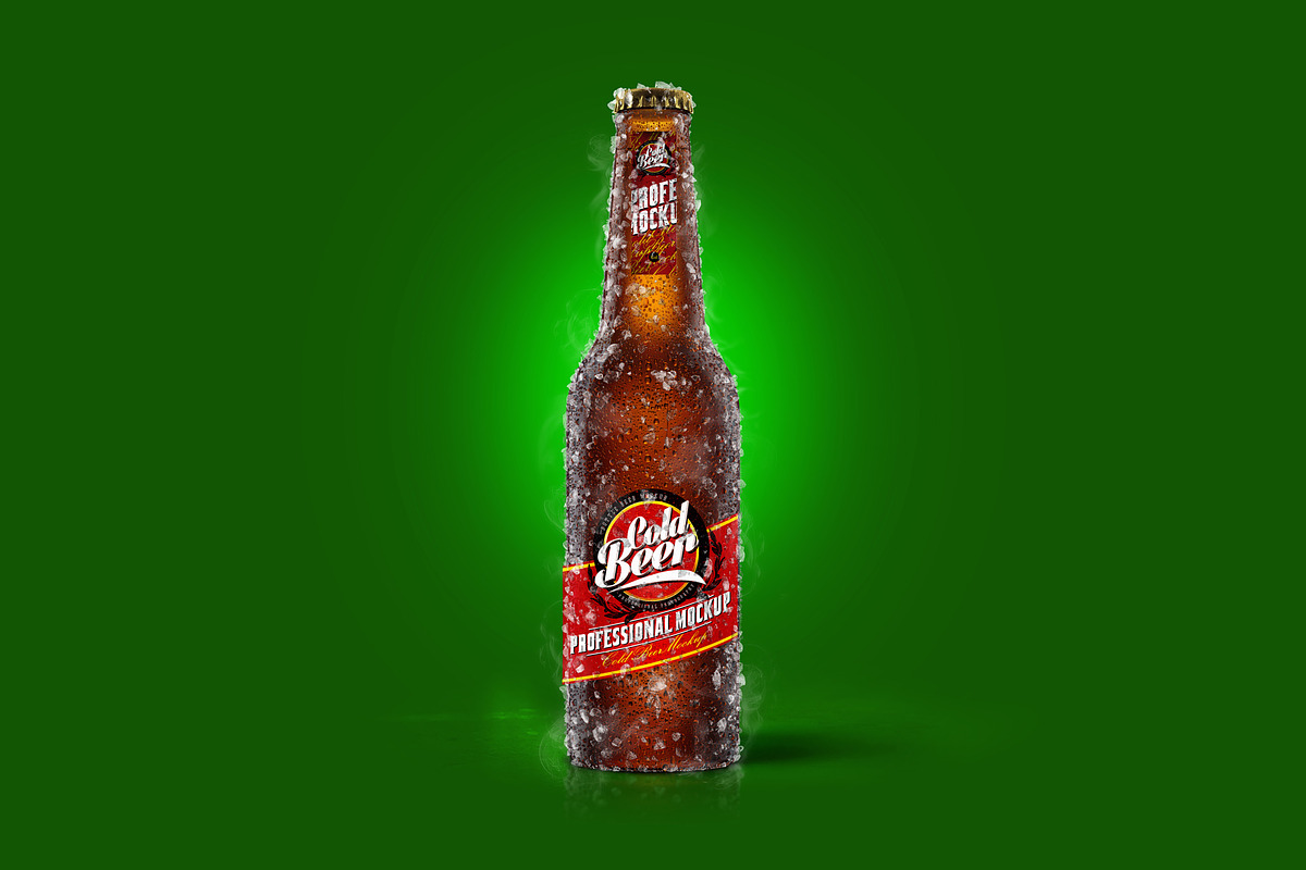 Glass Beer Bottle Mock-Up, a Product Mockup by PSD Market (Photo 10 of 13)