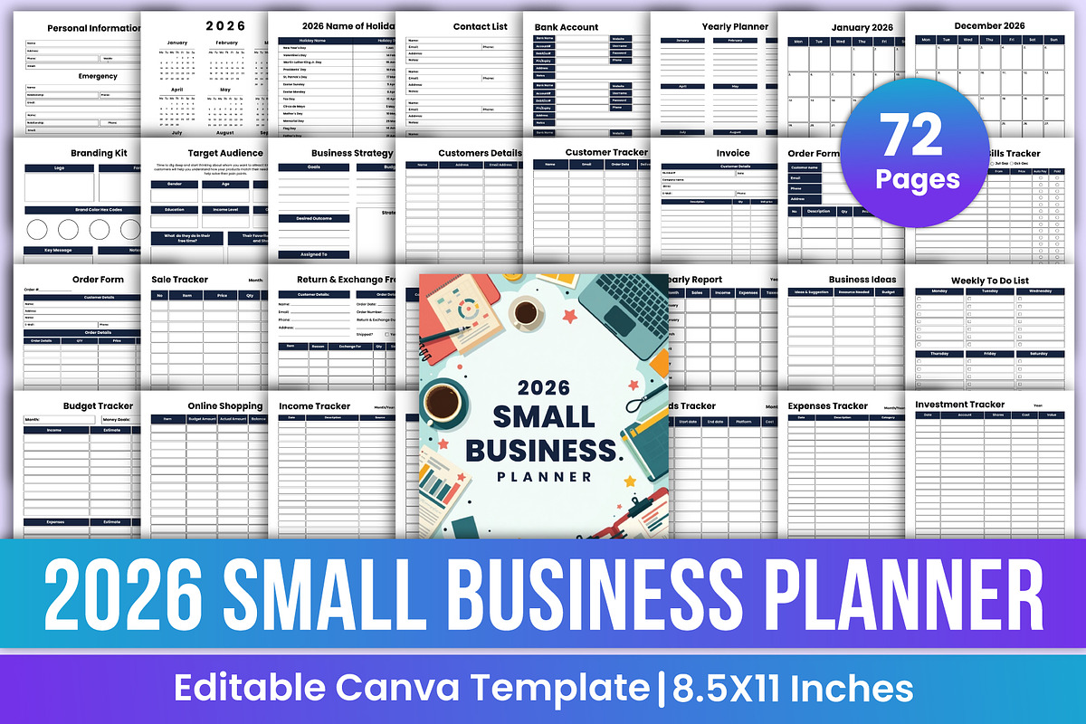 2026 All-in-One Canva Planner Bundle, a Stationery Template by Mustafiz (Photo 11 of 15)