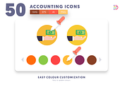 50 Accounting Icons, an Outline Icon by Dighital (Thumbnail 8 of 10)