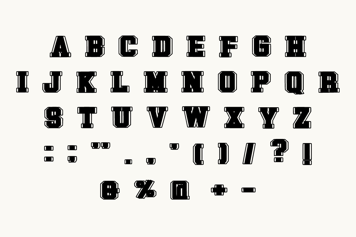 Black College - Vintage Font, a Slab Serif Font by Fourteen Letter (Photo 4 of 8)