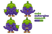 Aubergine Mascot Vector Pack, an Illustration by MEDZ (Thumbnail 5 of 5)
