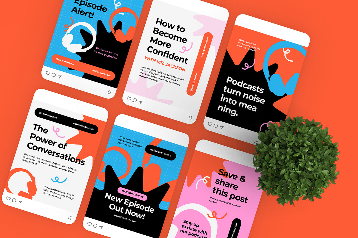 Podcast - Instagram Post, a Brochure Template by Izdihaar_Studio (Photo 2 of 3)