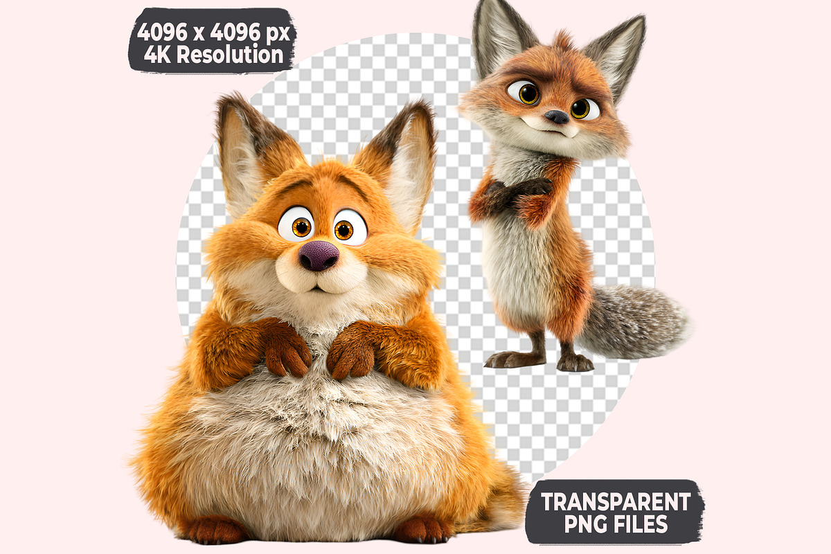 Funny Fox Clipart PNG Bundle, a Graphic by M9 Design (Photo 8 of 9)
