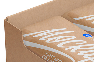 Kraft Bars And Box Of 10x40g Mockup