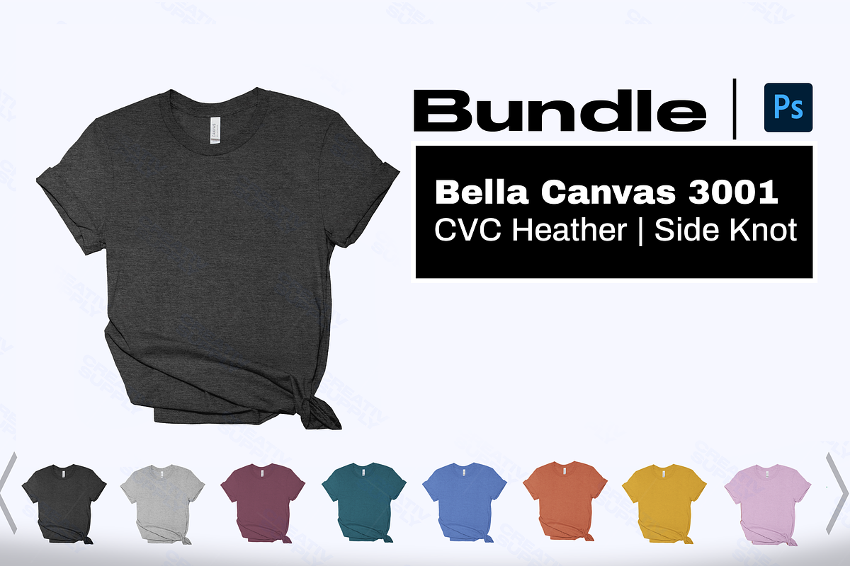 Bella Heather Mockup Bundle 3001 CVC, a Shirt Mockup by creativsupply (Photo 2 of 5)