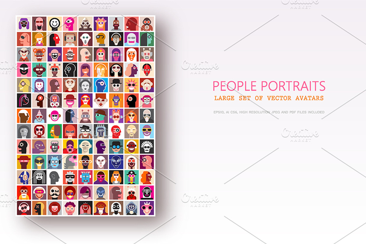 People portraits bundle, a Person Illustration by danjazzia (Photo 1 of 2)