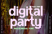 DIGITAL PARTY Y2K Sans Pixel Font, a Sans Serif Font by Blush Font Co. (Thumbnail 1 of 7)
