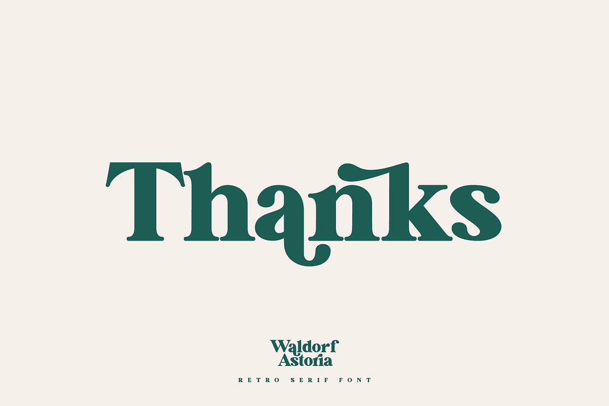 Waldorf Astoria Modern Vintage Font, a Serif Font by Pen Culture (Photo 11 of 11)