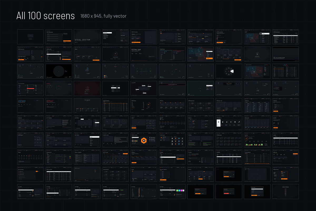 Military FPS Game 100 Screens, an UI Kit Template by pawellpi (Photo 4 of 116)